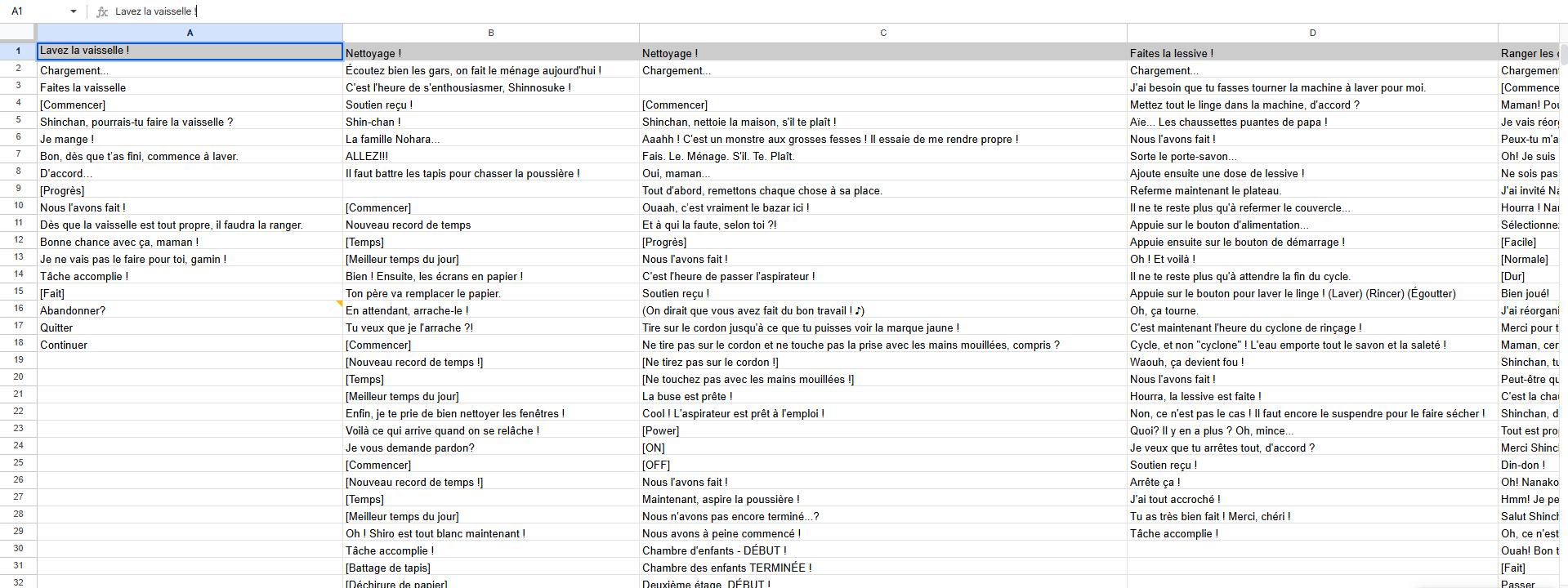 User-facing string translation